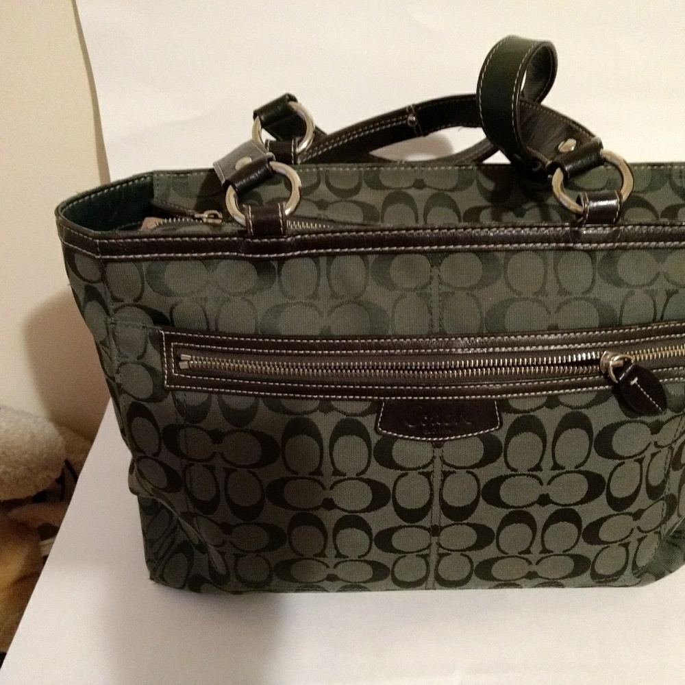 Authentic Coach Signature Handbag - Picture 2 of 5